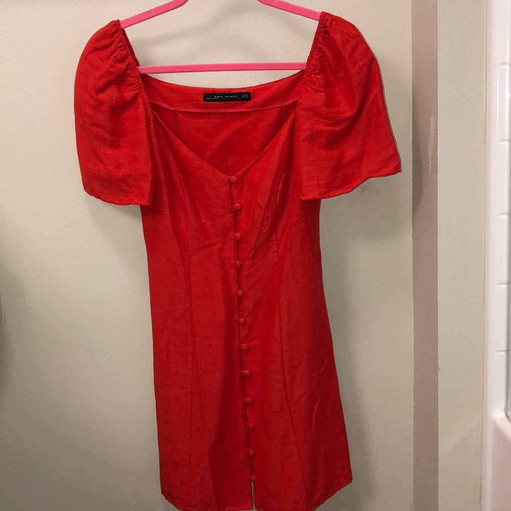 Zara puff sleeve dress